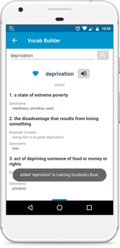 Word Definition in Vocab Builder